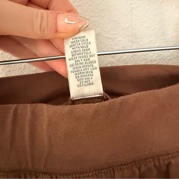 Zenergy By Chicos Womens Pants Size 1 Brown Crop Elastic Waist - Picture 5 of 6
